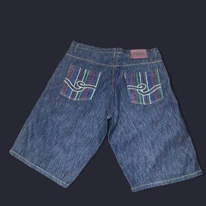 Coogi Embroidered Dark Wash Jorts